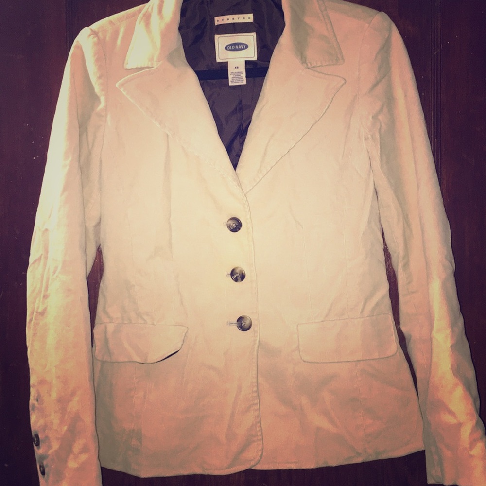 Cream corderoy blazer